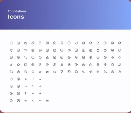 Hoja de fundaciones: la rejilla de iconos del sistema
