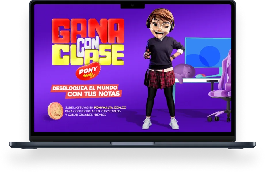 La landing de Gana con Clase antes del rediseño, vista en un portátil