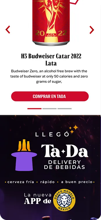 Ficha de la lata Catar 2022 y la llegada de Ta-Da, la app de delivery